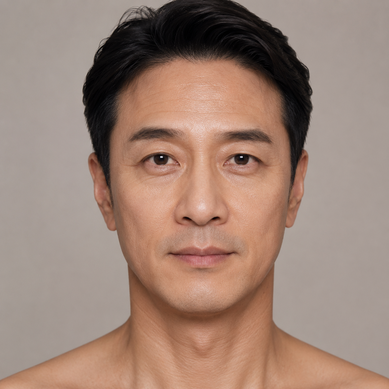 Before, 2 weeks of PureLift Face