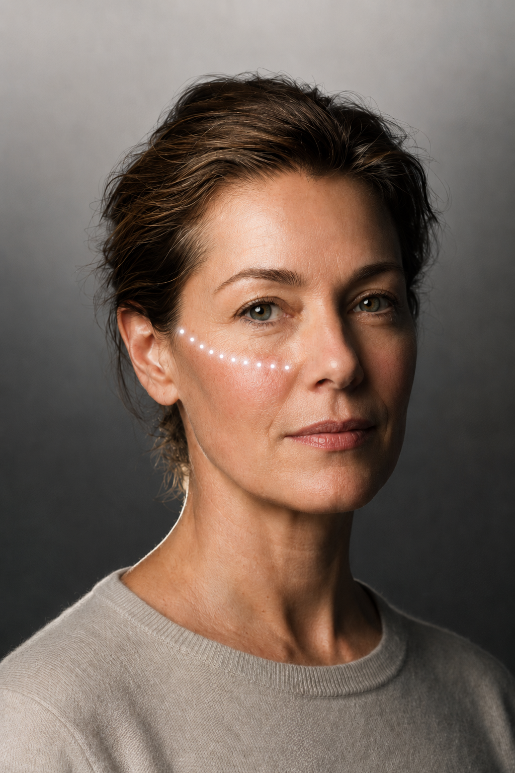 Sculpted facial contour from consistent EMS training